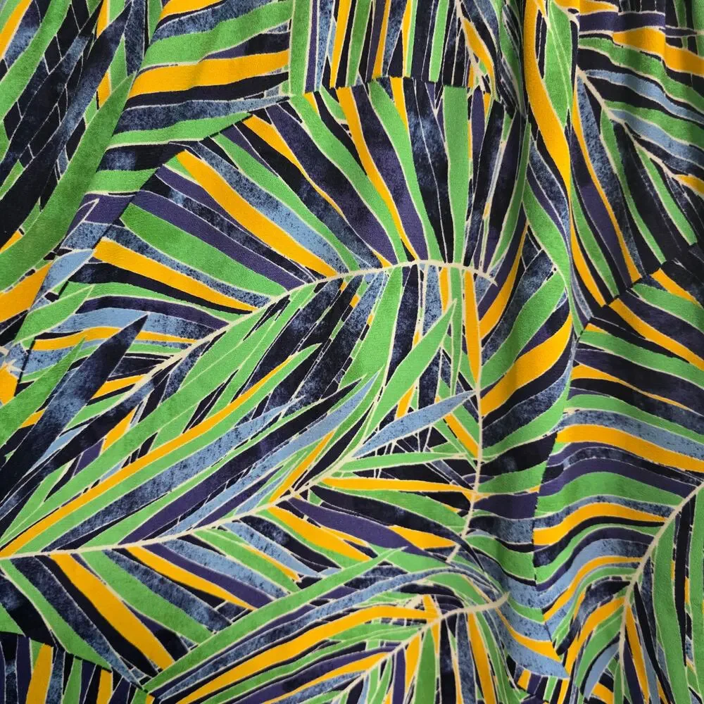 Halogen Tropical Short Sleeve Surplice Pockets Elastic Waist Size XS - Picture 3 of 7
